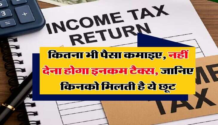 Income Tax : कितना भी पैसा कमाइए, नहीं देना होगा इनकम टैक्स, जानिए किनको मिलती है ये छूट