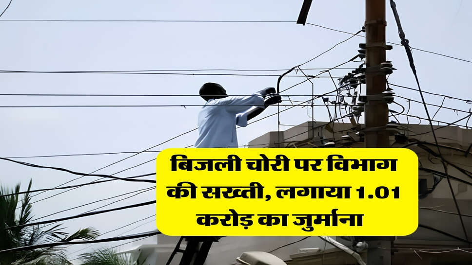 Hisar News : बिजली चोरी पर विभाग की सख्ती, लगाया 1.01 करोड़ का जुर्माना&nbsp;&nbsp;