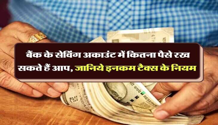 Income Tax : बैंक के सेविंग अकाउंट में कितना पैसे रख सकते हैं आप, जानिये इनकम टैक्स के नियम