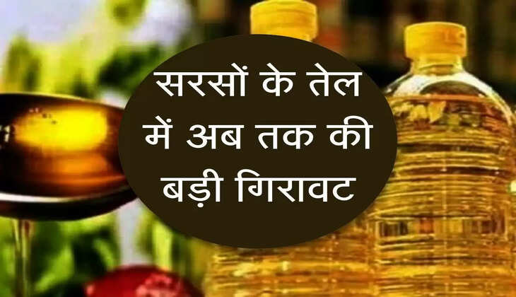 Mustard Oil : सरसों के तेल में अब तक की बड़ी गिरावट, चेक करें अपने शहर के रेट
