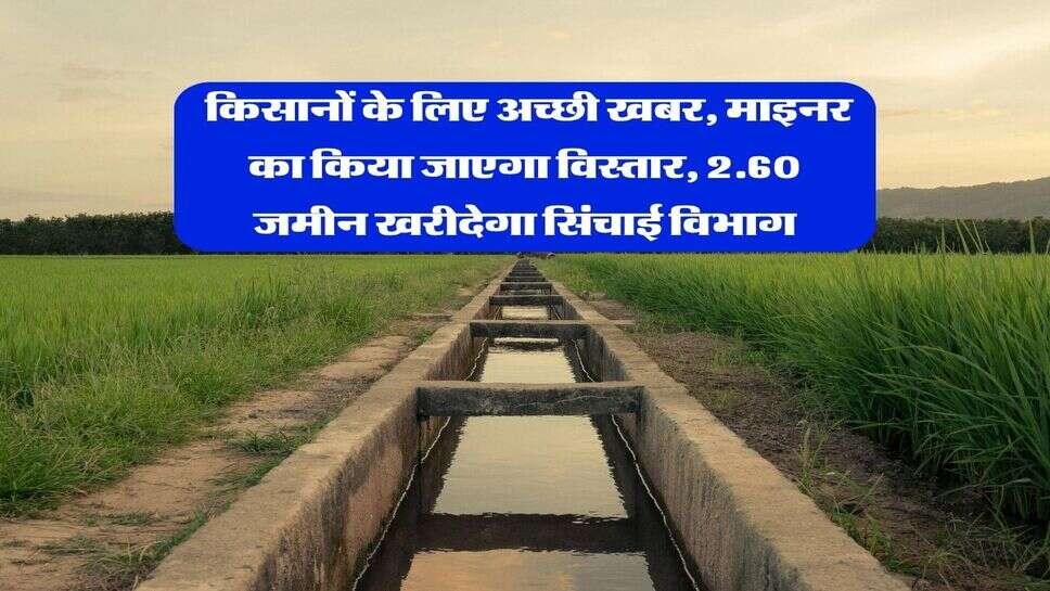 Hisar News : किसानों के लिए अच्छी खबर, माइनर का किया जाएगा विस्तार, 2.60 जमीन खरीदेगा सिंचाई विभाग