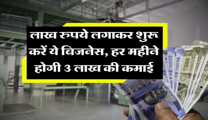 Business Idea : लाख रुपये लगाकर शुरू करें ये बिजनेस, हर महीने होगी 3 लाख की कमाई