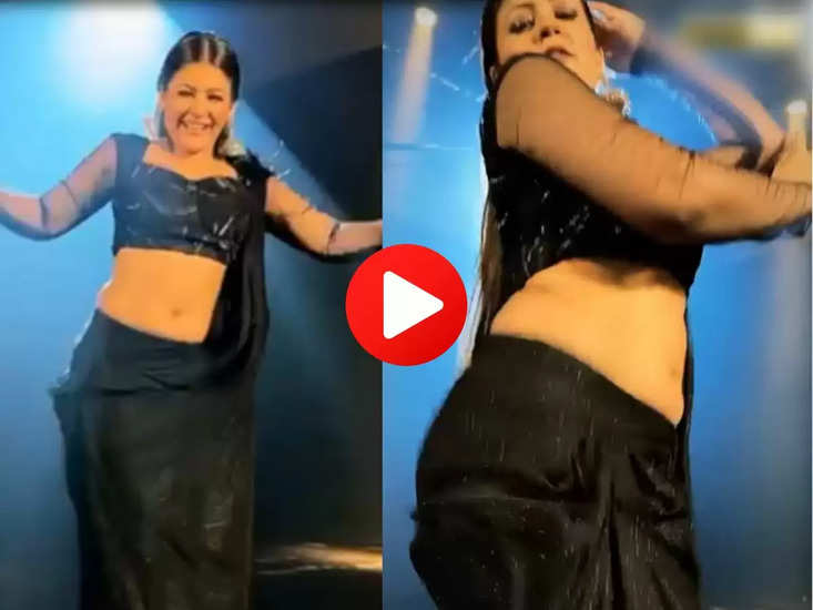 Gori Nagori Dance Videos: अंधेरी रात में गोरी ने मंच पर हिलाया बदन का अंग-अंग