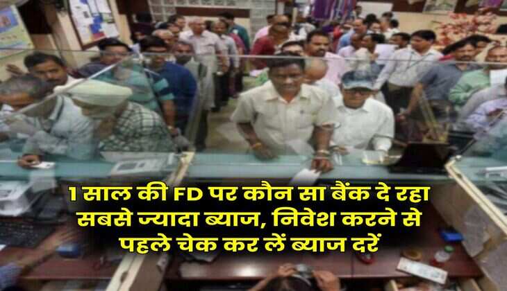 Fixed Deposit Rates : 1 साल की FD पर कौन सा बैंक दे रहा सबसे ज्यादा ब्याज, निवेश करने से पहले चेक कर लें ब्याज दरें