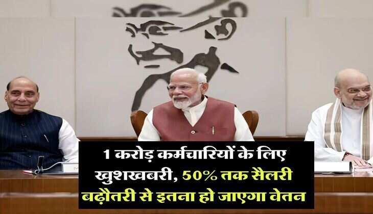 8th Pay Commission : 1 करोड़ कर्मचारियों के लिए खुशखबरी, 50% तक सैलरी बढ़ौतरी से इतना हो जाएगा वेतन