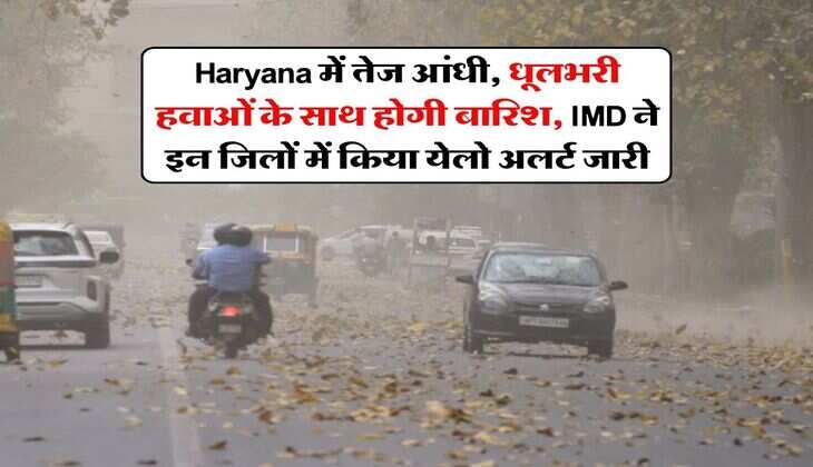 Haryana में तेज आंधी, धूलभरी हवाओं के साथ होगी बारिश, IMD ने इन जिलों में किया येलो अलर्ट जारी