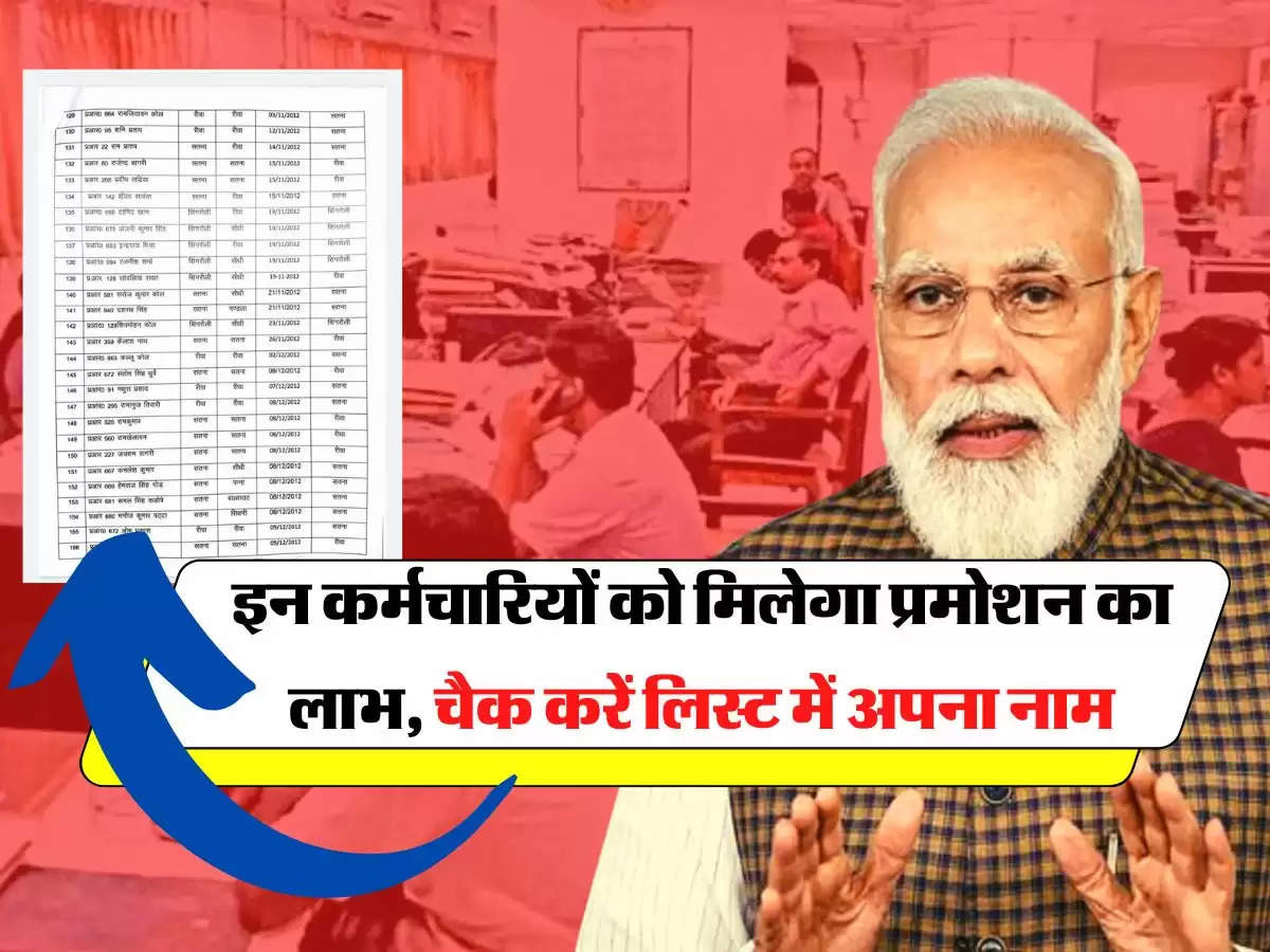  Pay Commission: इन कर्मचारियों की लगी लॉटरी, प्रमोशन को लेकर लिस्ट जारी 