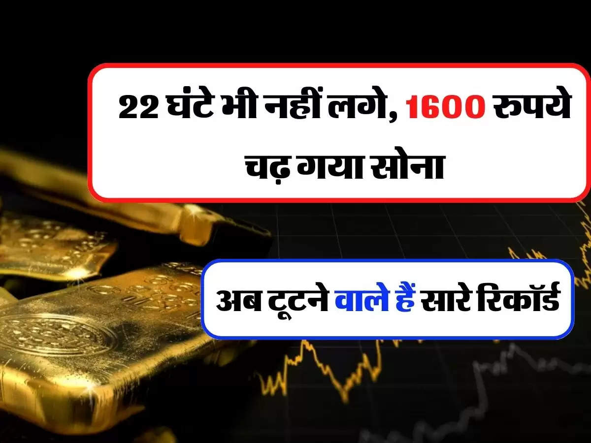 Gold Price Hike : 22 घंटे भी नहीं लगे, 1600 रुपये चढ़ गया सोना, अब टूटने वाले हैं सारे रिकॉर्ड