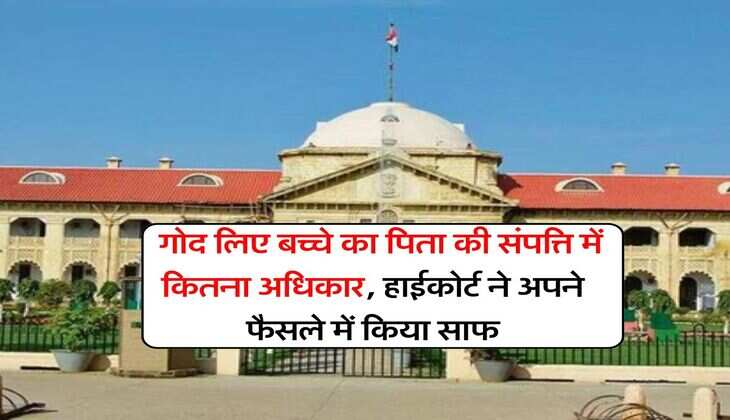 &nbsp;father's property : गोद लिए बच्चे का पिता की संपत्ति में कितना अधिकार, हाईकोर्ट ने अपने फैसले में किया साफ