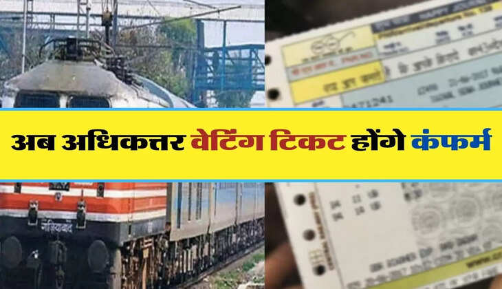 Indian Railways :&nbsp;रेल यात्रियों को बड़ी राहत, अब अधिकत्तर वेटिंग टिकट होंगे कंफर्म, रेलवे ने दिया अपडेट