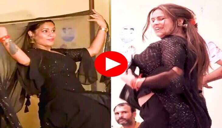 Haryanvi Dance Video : चुन्नी ओढ़ डॉली शर्मा ने नाच नाच तोड़ डाली स्टेज, लोग बोले 'लांबा लांबा घूंघट काहे को डाला'