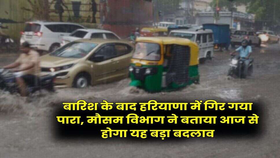 बारिश के बाद हरियाणा में गिर गया पारा, मौसम विभाग ने बताया आज से होगा यह बड़ा बदलाव