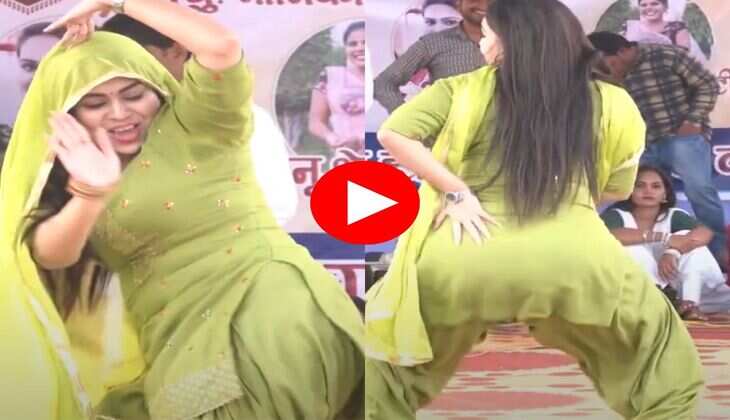 RC Upadhyay Dance : घूंघट की ओट में आरसी उपाध्याय ने दिखाई अदाएं, बूढ़ों में भी भर दिया जोश