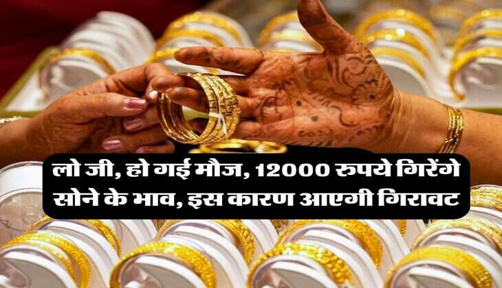 Gold Rate : लो जी, हो गई मौज, 12000 रुपये गिरेंगे सोने के भाव, इस कारण आएगी गिरावट 