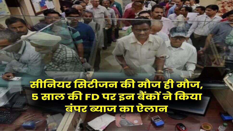 सीनियर सिटीजन की मौज ही मौज, 5 साल की FD पर इन बैंकों ने किया बंपर ब्याज का ऐलान