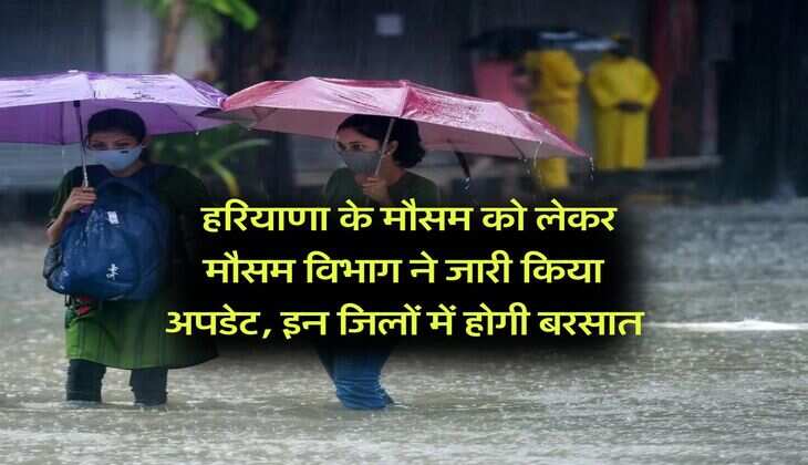 IMD Update : हरियाणा के मौसम को लेकर मौसम विभाग ने जारी किया अपडेट, इन जिलों में होगी बरसात