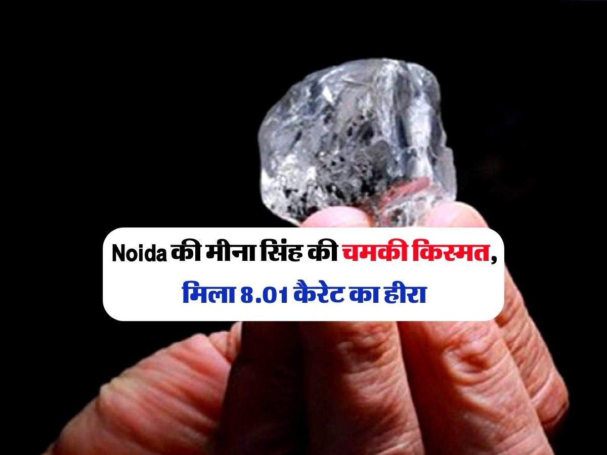 Noida की मीना सिंह की चमकी किस्मत, मिला 8.01 कैरेट का हीरा