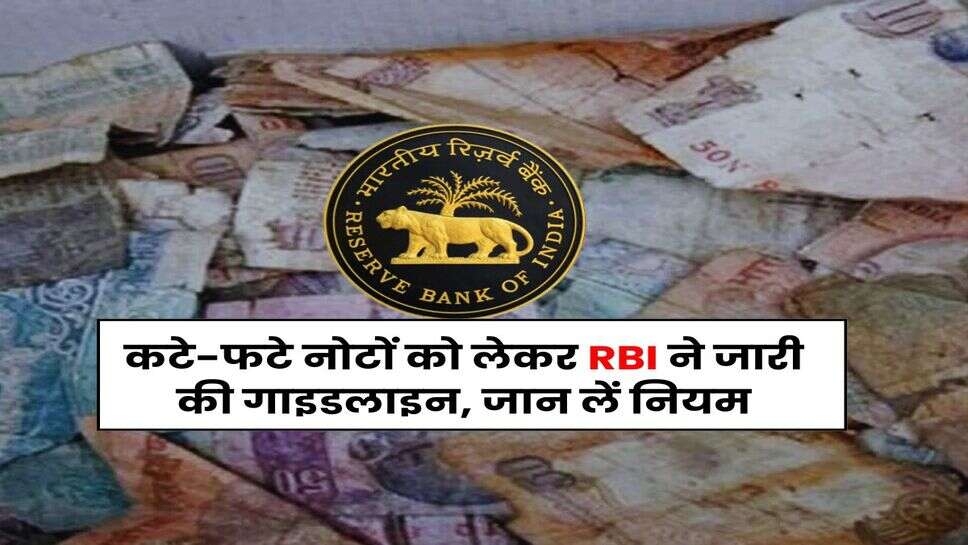 RBI Guidelines for Currency Notes &nbsp;: कटे-फटे नोटों को लेकर RBI ने जारी की गाइडलाइन, जान लें नियम