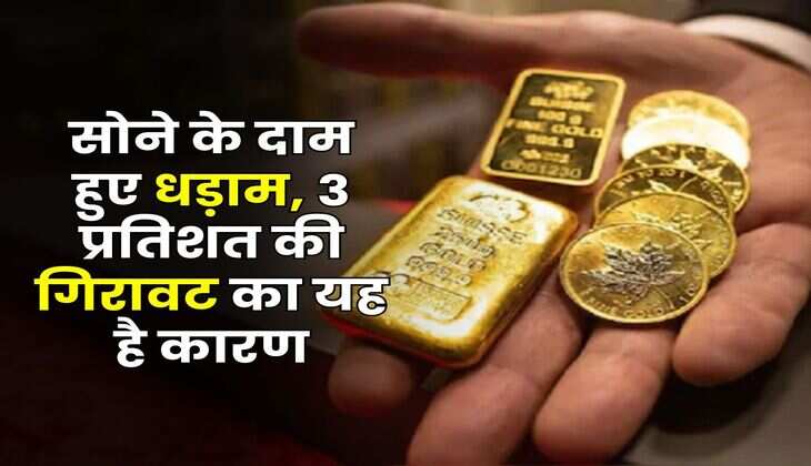 Gold Rate : सोने के दाम हुए धड़ाम, 3 प्रतिशत की गिरावट का यह है कारण