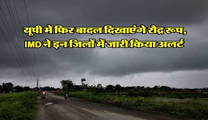 UP Rain Alert : यूपी में फिर बादल दिखाएंगे रौद्र रूप, IMD ने इन जिलों में जारी किया अलर्ट
