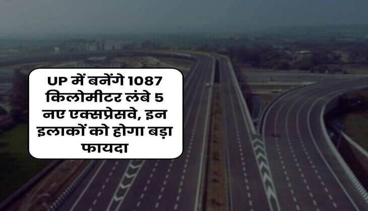 UP में बनेंगे 1087 किलोमीटर लंबे 5 नए एक्सप्रेसवे, इन इलाकों को होगा बड़ा फायदा