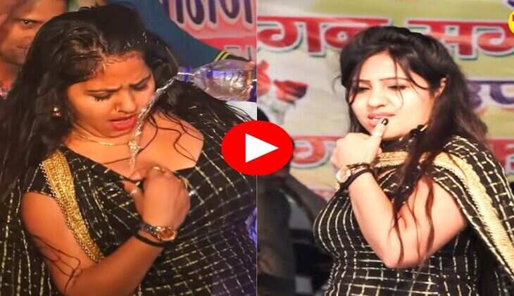 Rachna Tiwari Dance : रचना तिवारी ने डीप नेक सूट में डाला पानी, बदन भीगो कर हिला दिया अंग अंग&nbsp;
