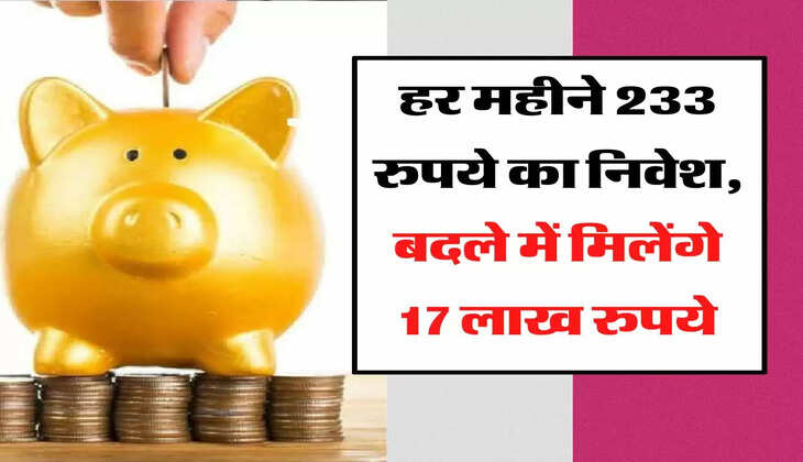 हर महीने 233 रुपये का निवेश, बदले में मिलेंगे 17 लाख रुपये