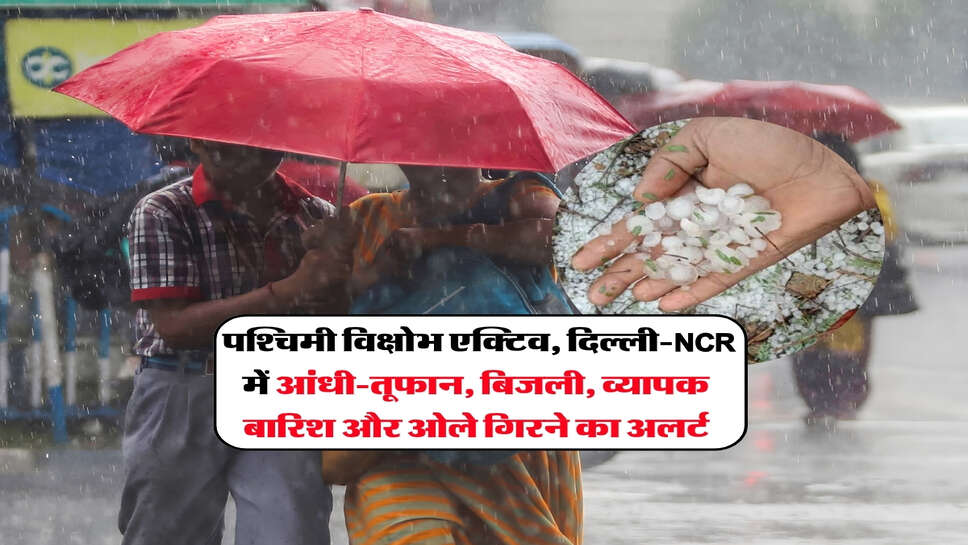 Delhi ka Mausam : पश्चिमी विक्षोभ एक्टिव, दिल्ली-NCR में आंधी-तूफान, बिजली, व्यापक बारिश और ओले गिरने का अलर्ट