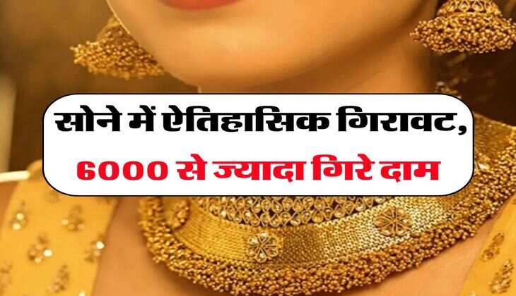 MCX Gold Rate : सोने में ऐतिहासिक गिरावट, 6 हजार से ज्यादा गिरे दाम