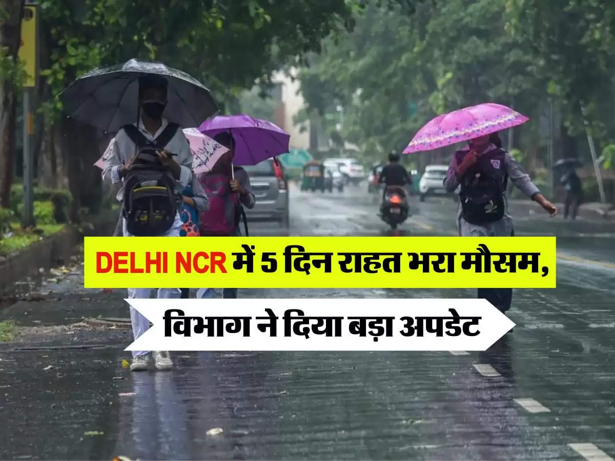DELHI NCR में 5 दिन राहत भरा मौसम, विभाग ने दिया बड़ा अपडेट