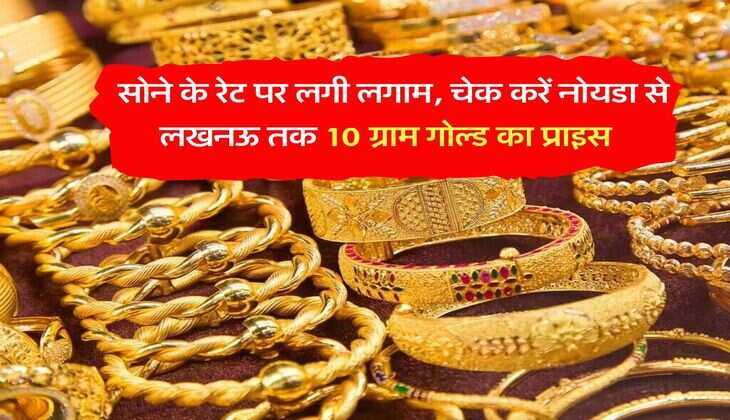Gold Price in Up : सोने के रेट पर लगी लगाम, चेक करें नोयडा से लखनऊ तक 10 ग्राम गोल्ड का प्राइस