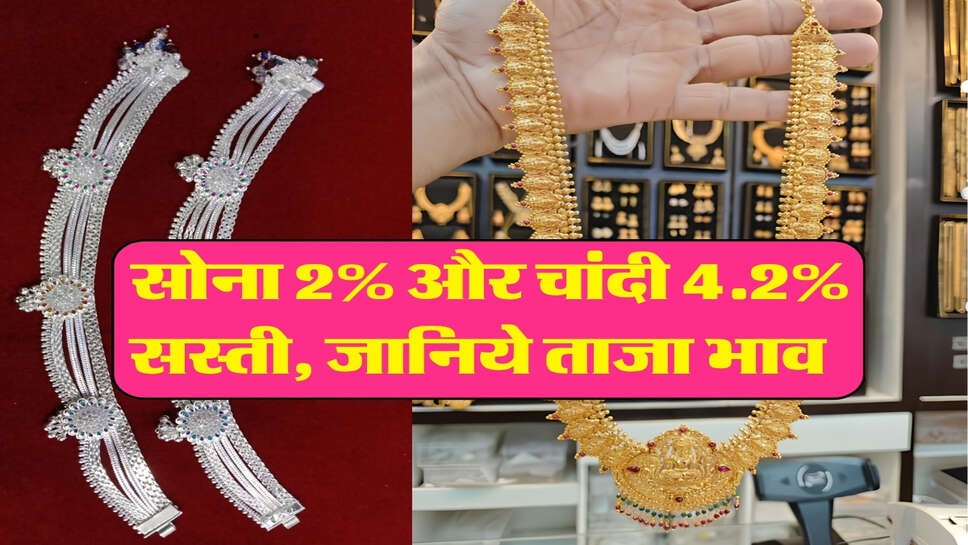 Gold Silver Rate : सोना 2% और चांदी 4.2% सस्ती, जानिये ताजा भाव&nbsp;