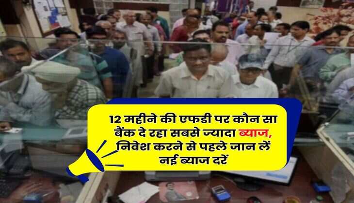 FD Rates : 12 महीने की एफडी पर कौन सा बैंक दे रहा सबसे ज्यादा ब्याज, निवेश करने से पहले जान लें नई ब्याज दरें