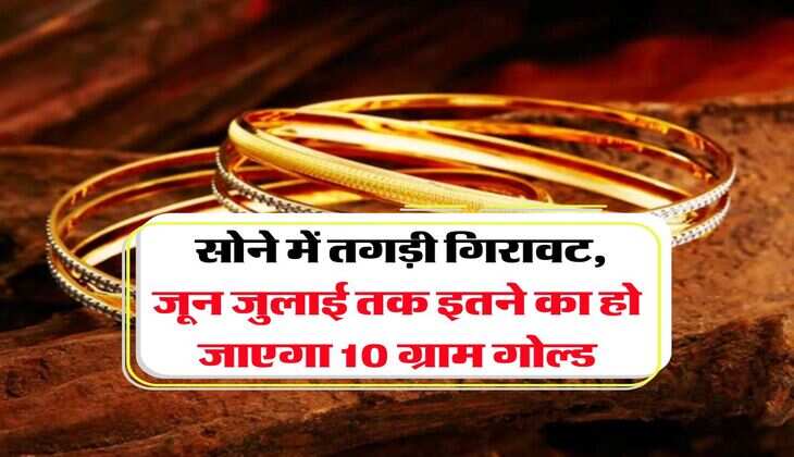 Gold Rate : सोने में तगड़ी गिरावट, जून जुलाई तक इतने का हो जाएगा 10 ग्राम गोल्ड