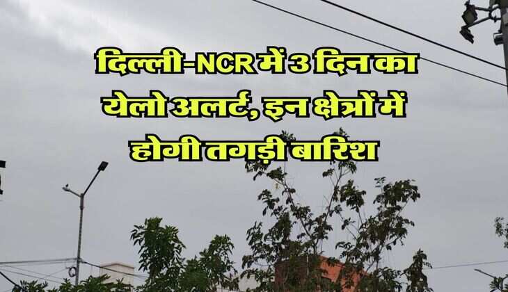 Delhi NCR Weather : दिल्ली-NCR में 3 दिन का येलो अलर्ट, इन क्षेत्रों में होगी तगड़ी बारिश