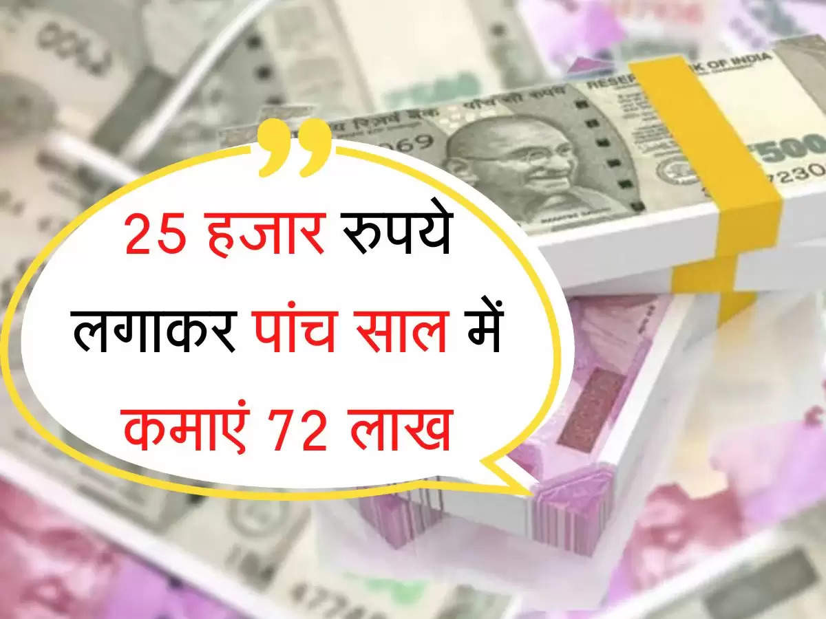 Business Ides : 25 हजार रुपये लगाकर पांच साल में कमाएं 72 लाख 