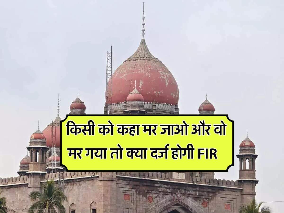 High Court Decision : किसी को कहा मर जाओ और वो मर गया तो क्या दर्ज होगी FIR, हाईकोर्ट ने की महत्वपूर्ण टिप्पणी