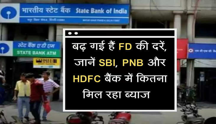 बढ़ गई हैं FD की दरें, जानें&nbsp;SBI, PNB और HDFC बैंक में कितना मिल रहा ब्याज&nbsp;&nbsp;