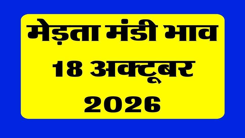 मेड़ता मंडी भाव 18 अक्टूबर 2026 : सुवा, तारामीरा, ईसबगोल और ग्वार में आई तेजी, मूंग के रेट डाउन, देखें भाव&nbsp;