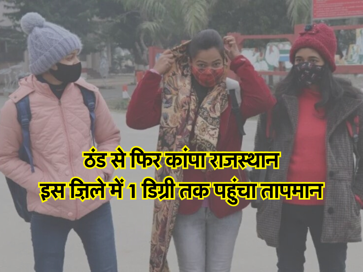 ठंड से फिर कांपा राजस्थान, इस ज़िले में 1 डिग्री तक पहुंचा तापमान 