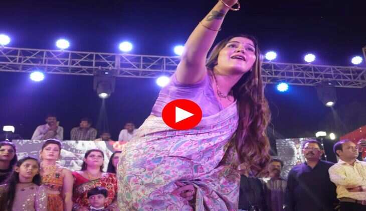 Sapna Choudhary Dance : साड़ी में सपना चौधरी ने बिखैरा हुस्न का जादू, खुले बालों को देखकर फैंस खो बैठे होश