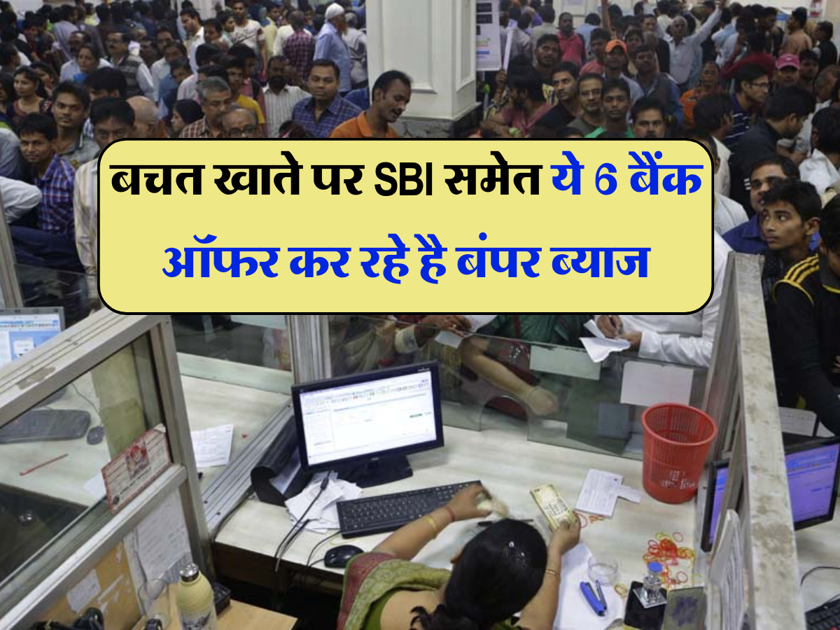 Bank Interest Rates: बचत खाते पर SBI समेत ये 6 बैंक ऑफर कर रहे है बंपर ब्याज, जारी हुई नई ब्याज दरें
