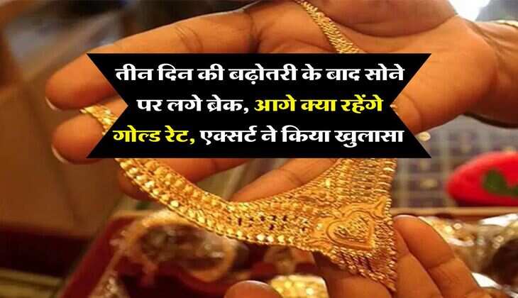 Gold Rate : तीन दिन की बढ़ोतरी के बाद सोने पर लगे ब्रेक, आगे क्या रहेंगे गोल्ड रेट, एक्सर्ट ने किया खुलासा  