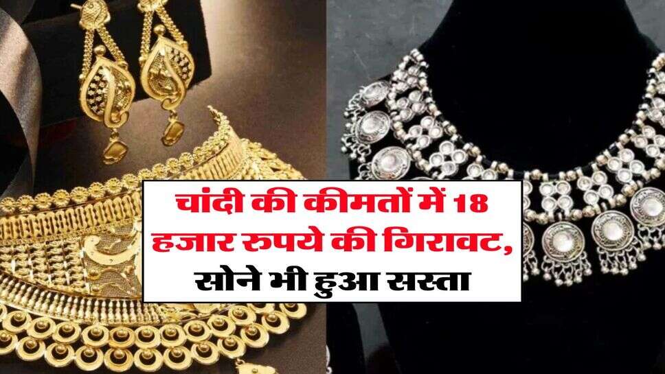Gold-Silver Rate : चांदी की कीमतों में 18 हजार रुपये की गिरावट, सोने भी हुआ सस्ता