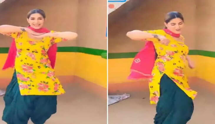 Haryanvi Dance  सपना चौधरी ने स्टेज पर दिखाया डांसिग मूव्स, हॉट लुक देख फैंस की उड़ी नींद
