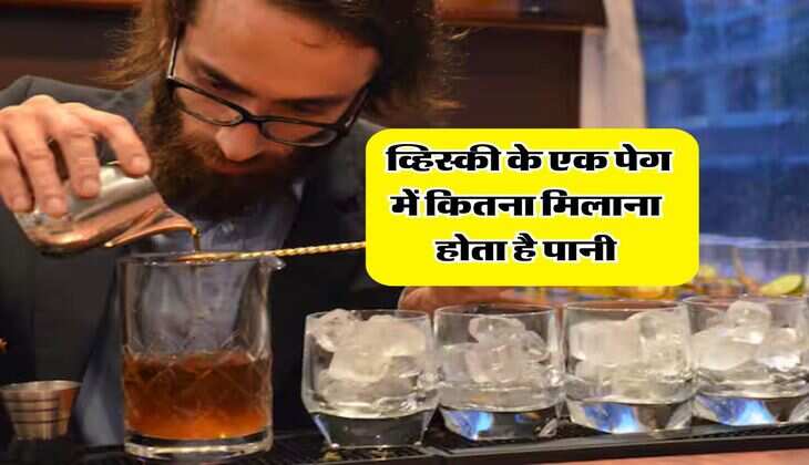 whiskey : डेली पीने वाले भी नहीं जानते, व्हिस्की के एक पेग में कितना मिलाना होता है पानी