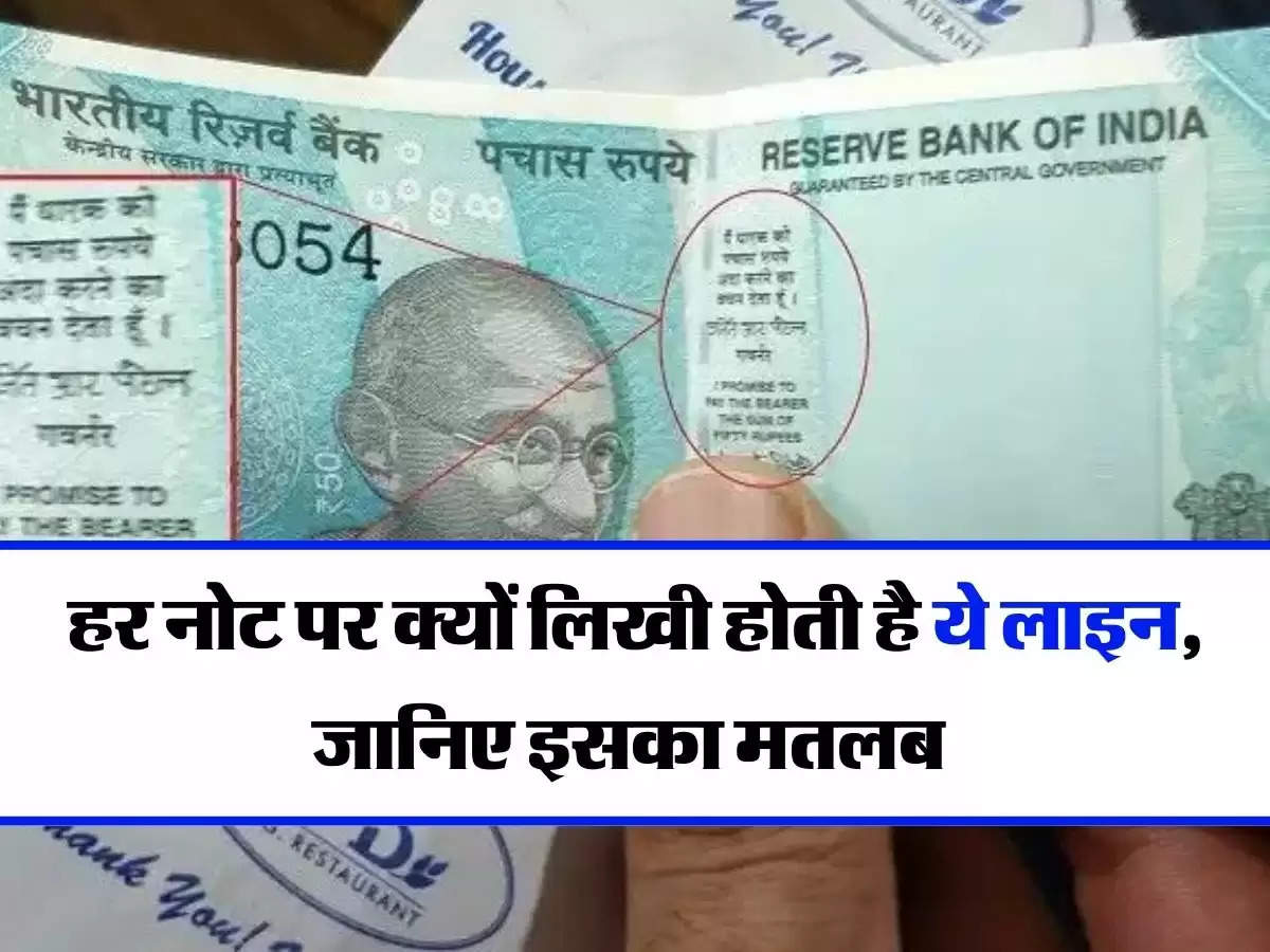 Indian Currency Facts - हर नोट पर क्यों लिखी होती है ये लाइन, जानिए इसका मतलब 