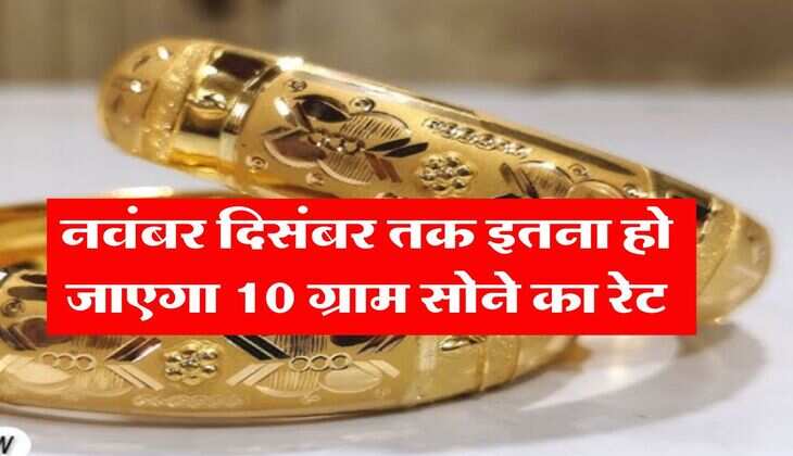 Gold rate Increase : नवंबर दिसंबर तक इतना हो जाएगा 10 ग्राम सोने का रेट