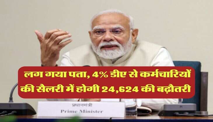 DA Hike July 2025 : लग गया पता, 4% डीए से कर्मचारियों की सैलरी में होगी 24,624 की बढ़ौतरी&nbsp;