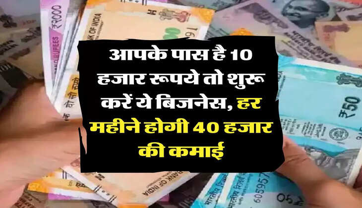 Business Idea : आपके पास है 10 हजार रूपये तो शुरू करें ये बिजनेस, हर महीने होगी 40 हजार की कमाई
